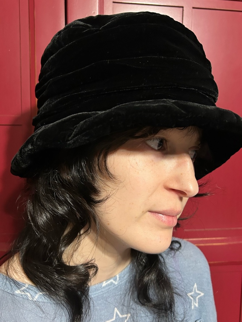 Silk & Rayon velvety vintage vibe ladies hat